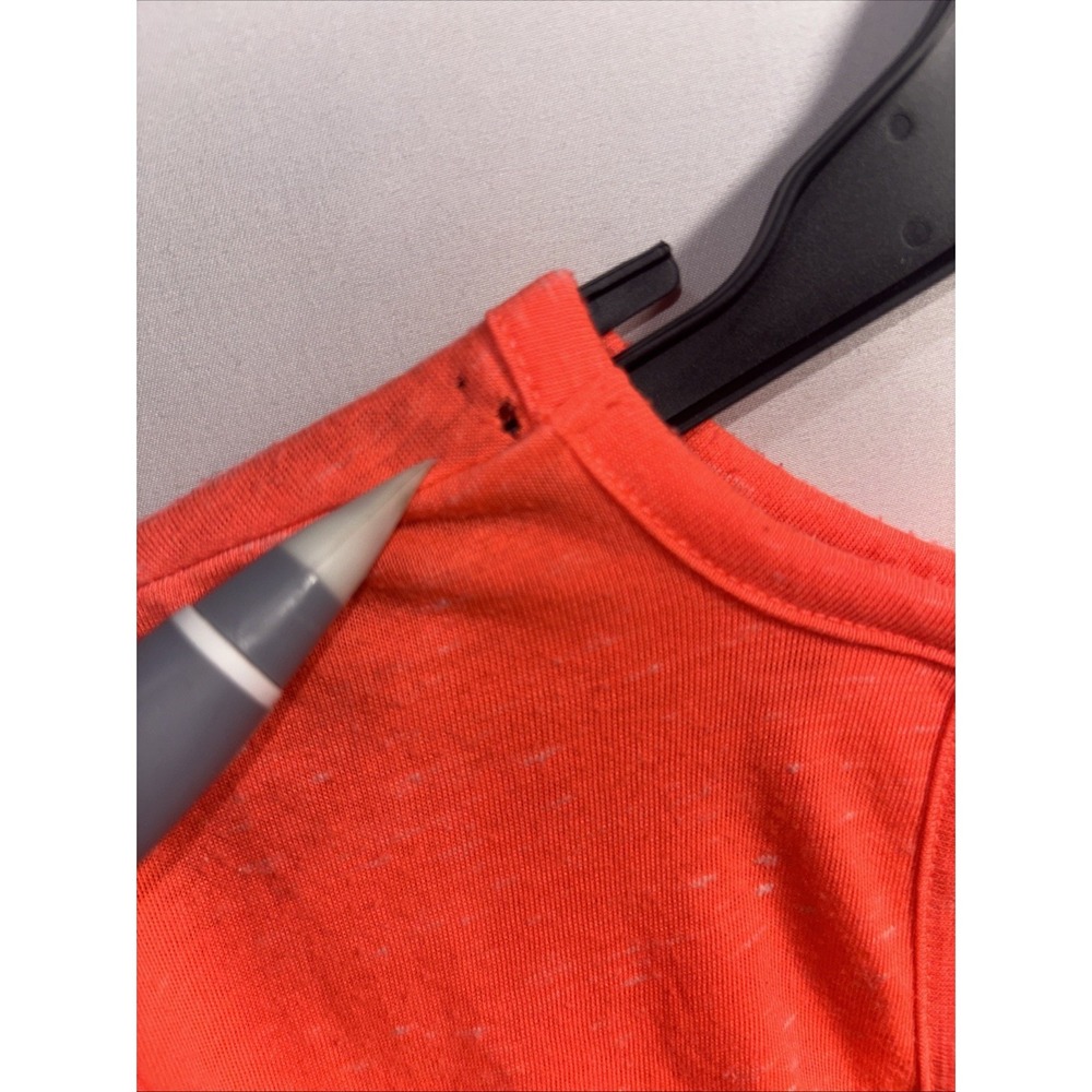 Womens M VSX Victorias Secret Sport Cutout Back Workout Tee Bright Orange Hi Vis - Picture 8 of 8